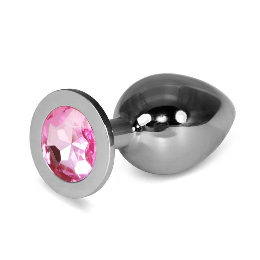 Plug Anal Metal RoseBud Classic con Joya Rosa Talla L