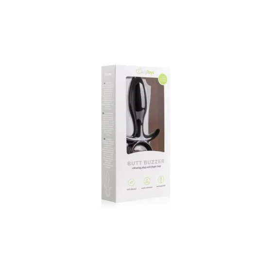 Plug Anal conVibracion Butt Buzzer Negro