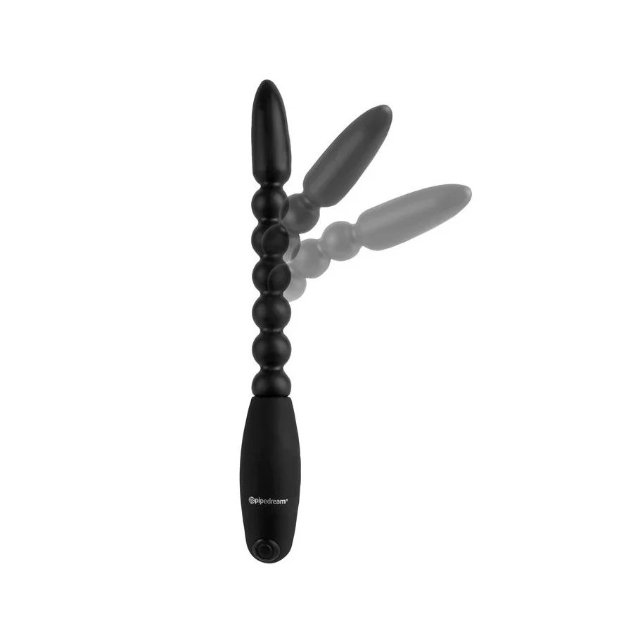 Bolas Anales con Vibracion Flexa Pleaser Negro