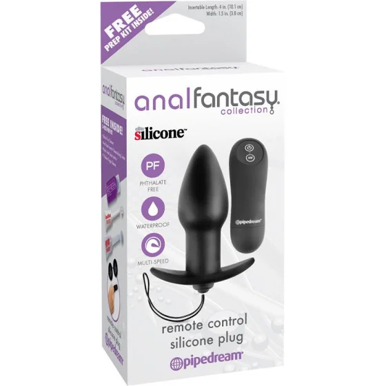 Plug Anal Control Remoto Negro