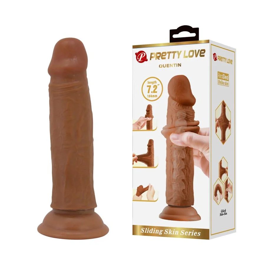 Quentin Dildo con Piel Deslizante Retractil 184 cm Quentin Dildo con Piel Deslizante Retractil 184 cm