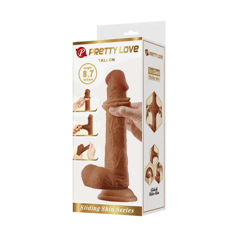 Tallen Dildo con Piel Deslizante Retractil 22 cm