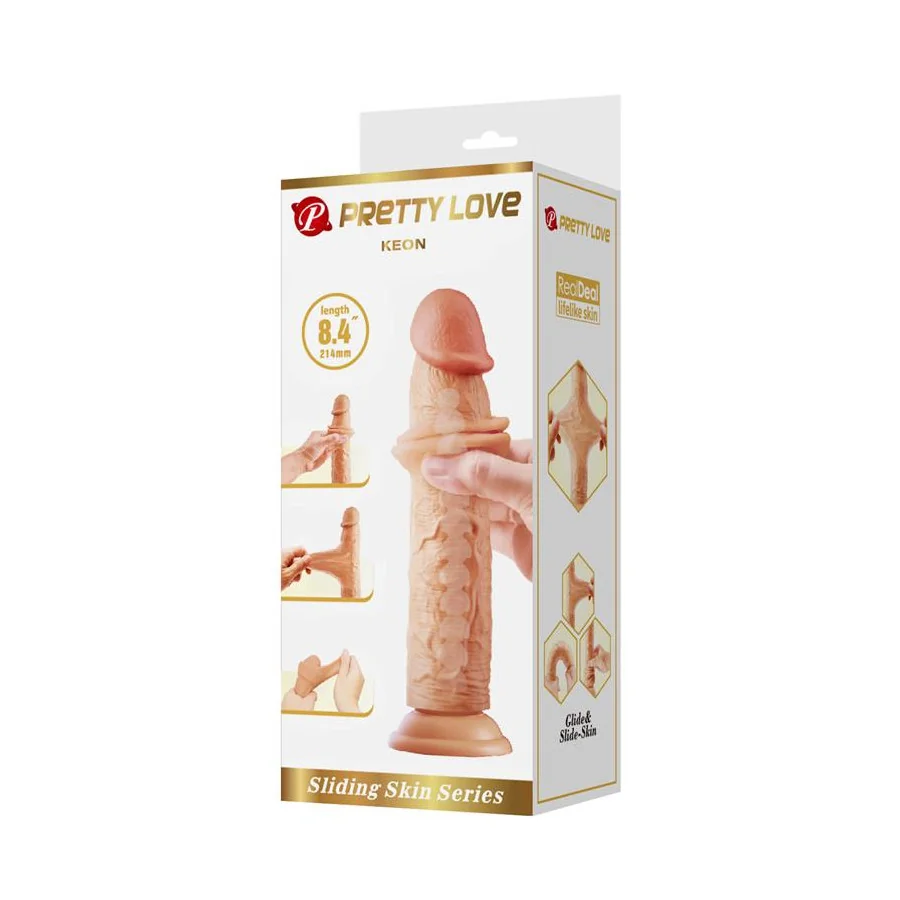 Keon Dildo con Piel Deslizante Retractil 21 cm