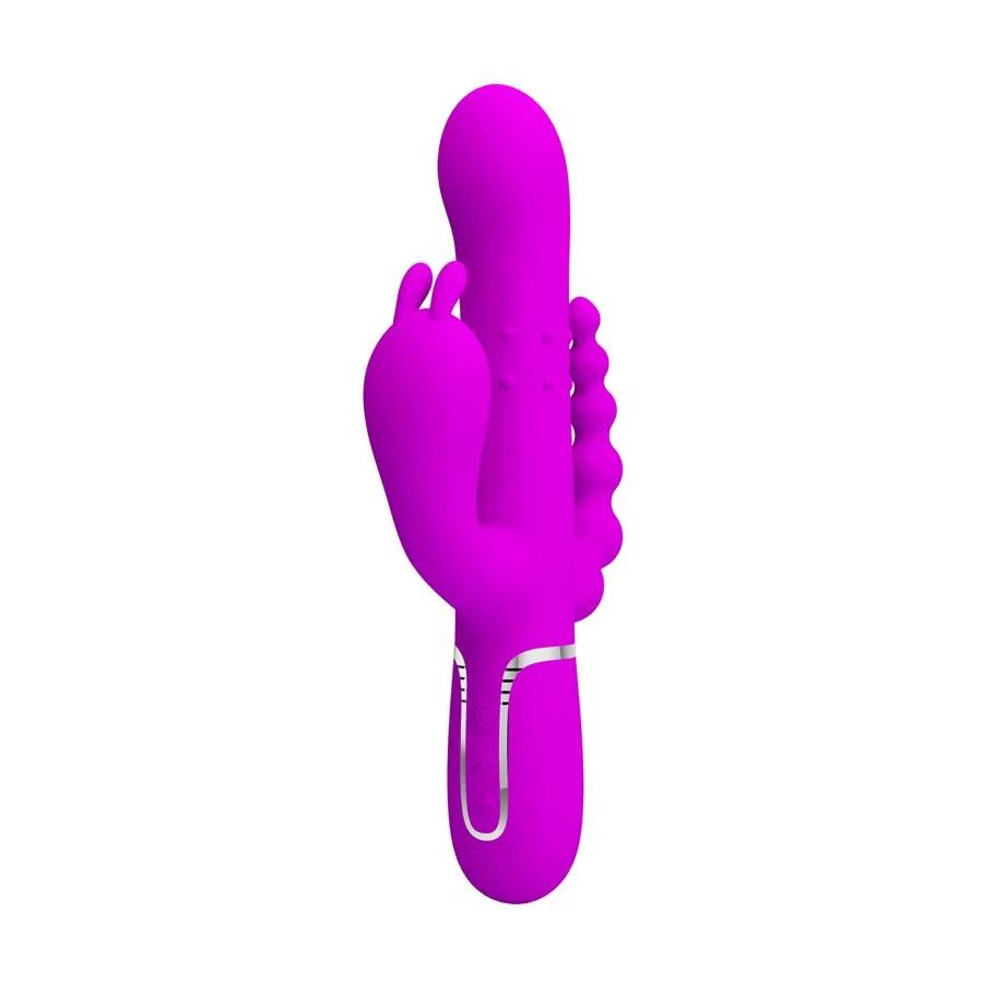 Cammy 4 in 1 Vibrador con Bolas Rotadoras y Cadena Anal