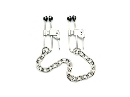 Pinzas Pezones Cadena Metal