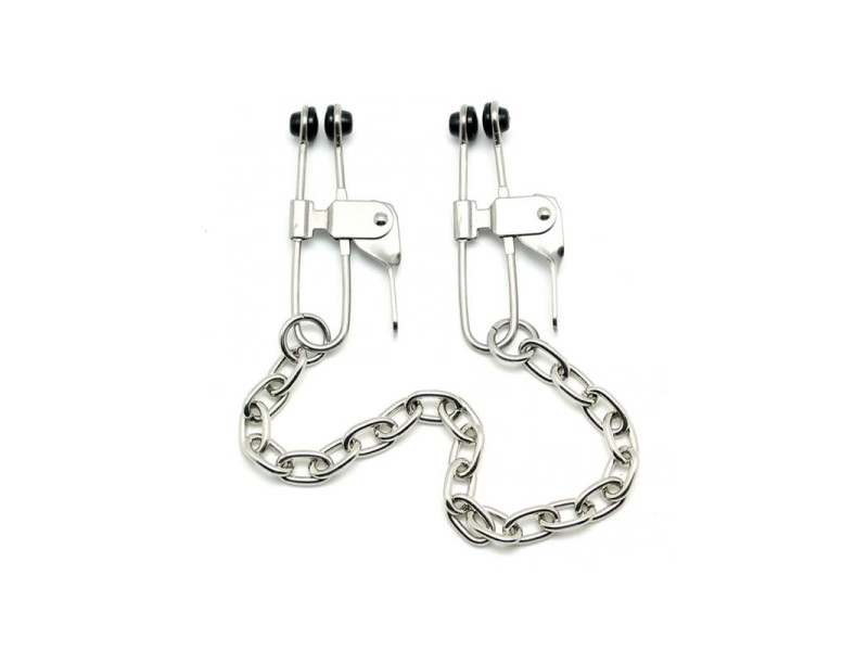 Pinzas Pezones Cadena Metal