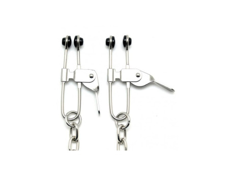 Pinzas Pezones Cadena Metal