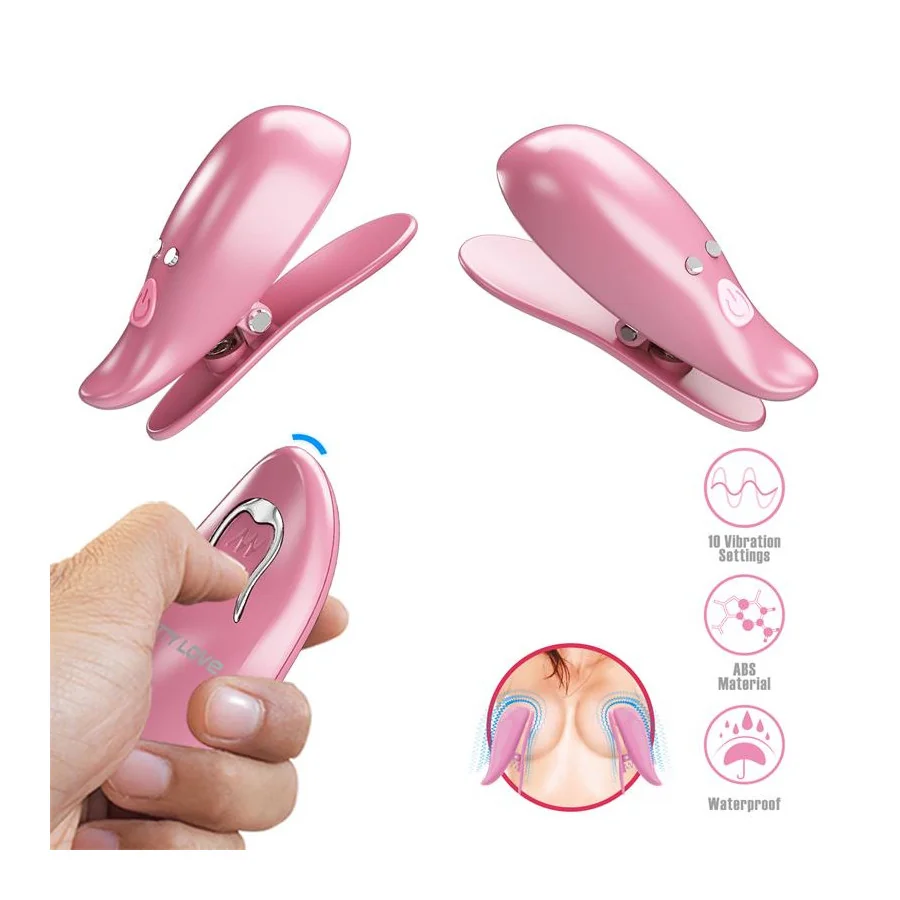 Cailey Pinzas para Pezones con Vibracion y Control Remoto