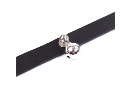 Collar con Cascabel Ajustable 43 cm Negro