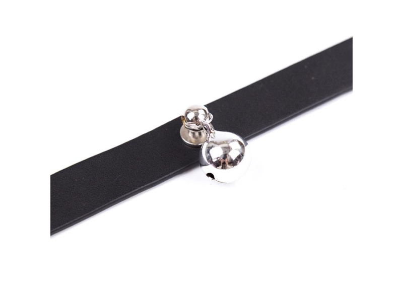 Collar con Cascabel Ajustable 43 cm Negro