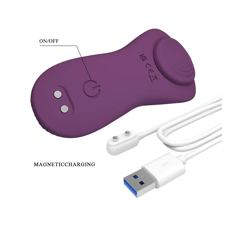 Mane Vibrador de Braguita con App Purpura