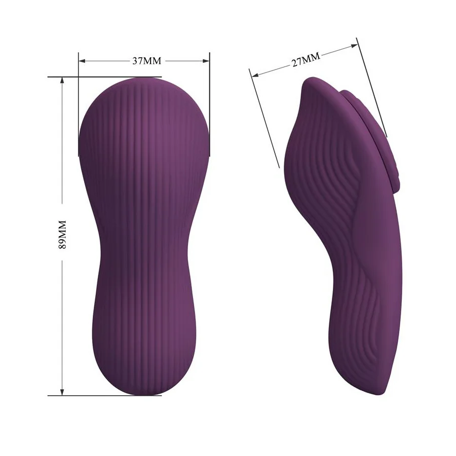 Mane Vibrador de Braguita con App Purpura