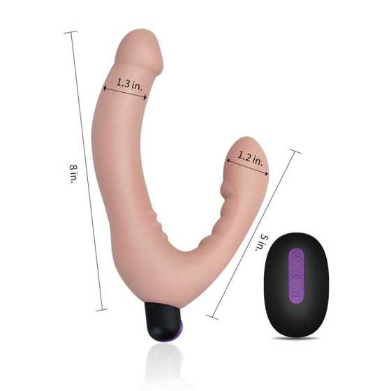 Doble Dildo Strapless Silicona USB