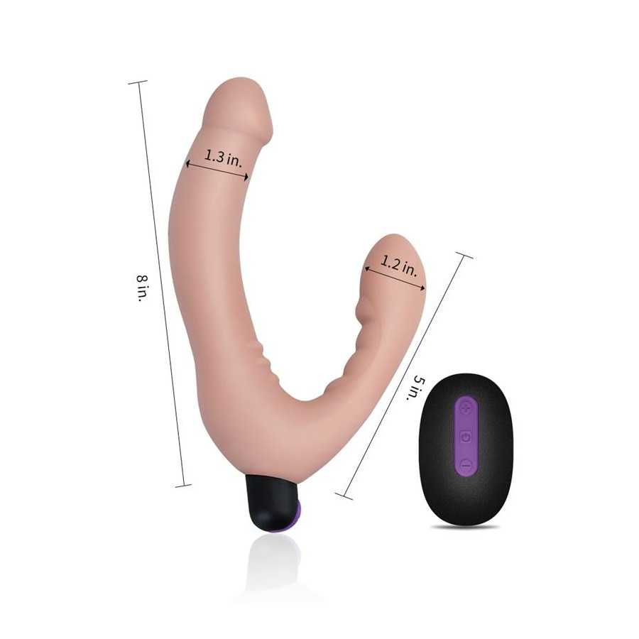 Doble Dildo Strapless Silicona USB