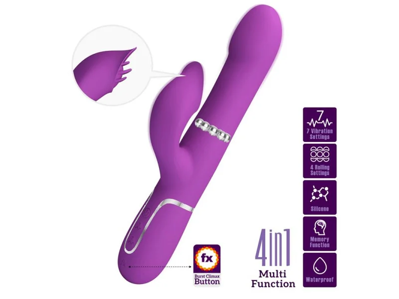 Zalin Vibrador con Bolas Rotatorias y Lengua