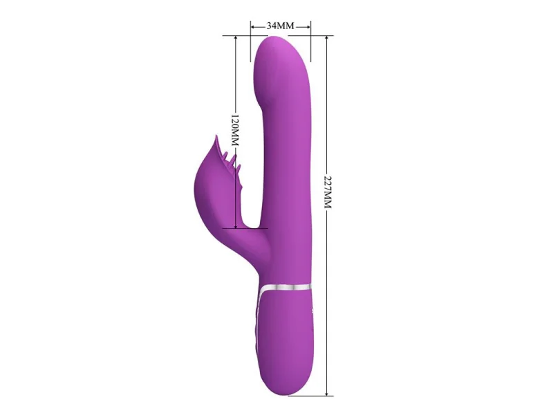 Zalin Vibrador con Bolas Rotatorias y Lengua