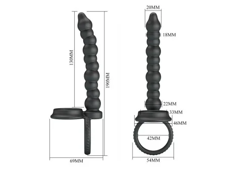 Dillion Cadena Anal con Anillo para el Pene