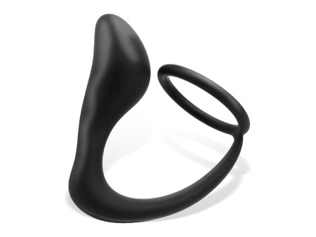Randal Plug Anal con Anillo para el Pene Silicona Negro