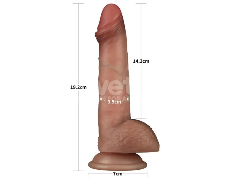 Sliding Pro Dildo Piel Deslizante Retractil Dual Layer 75