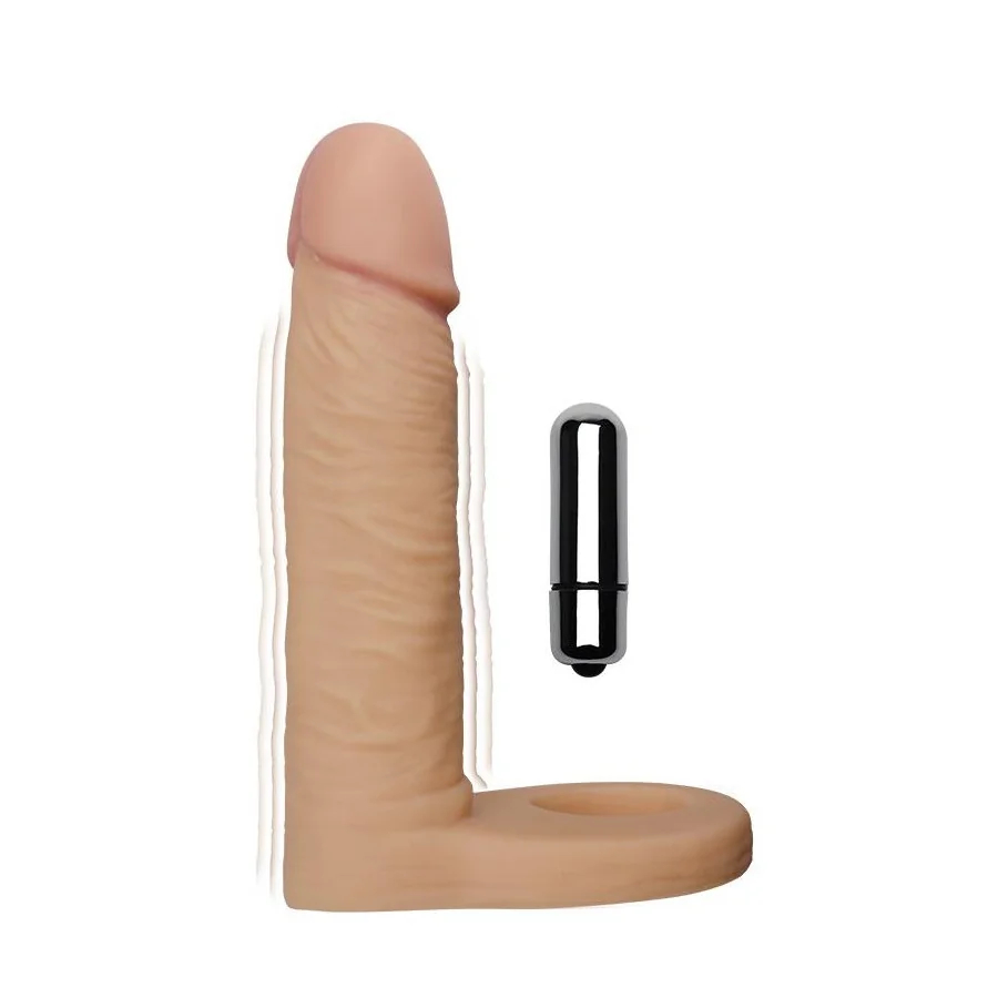 Dildo The Ultra Soft Double con Vibracion 58 Natural