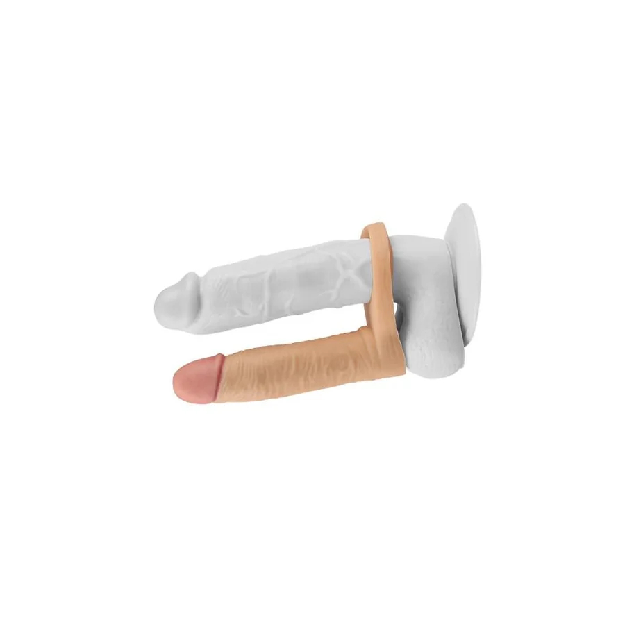 Dildo The Ultra Soft Double con Vibracion 58 Natural