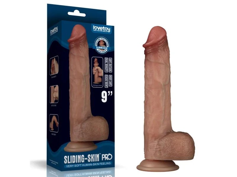Sliding Pro Dildo Piel Deslizante Retractil Dual Layer 9
