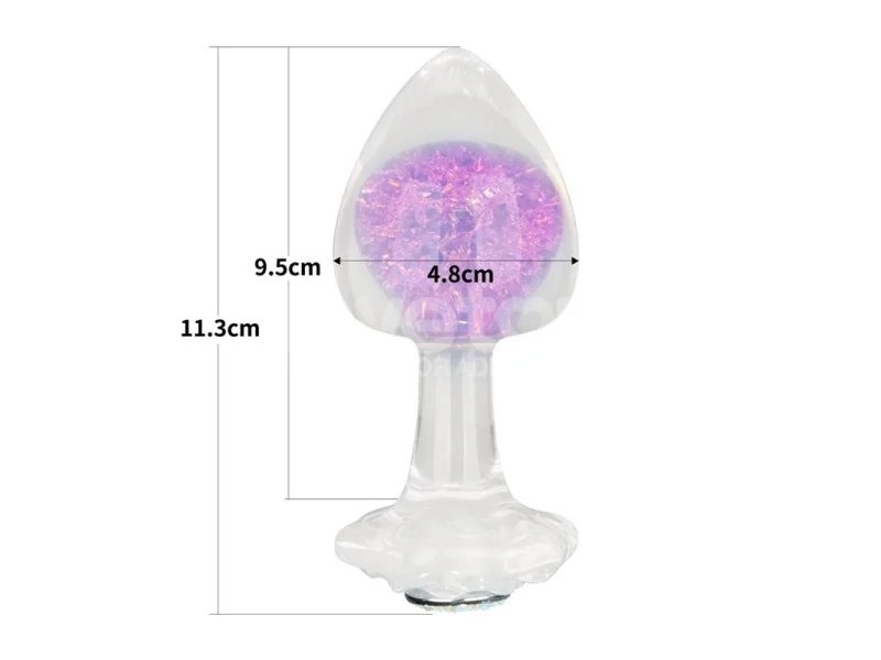 Gemoria Plug Anal de Silicona con Esfera de Cristal