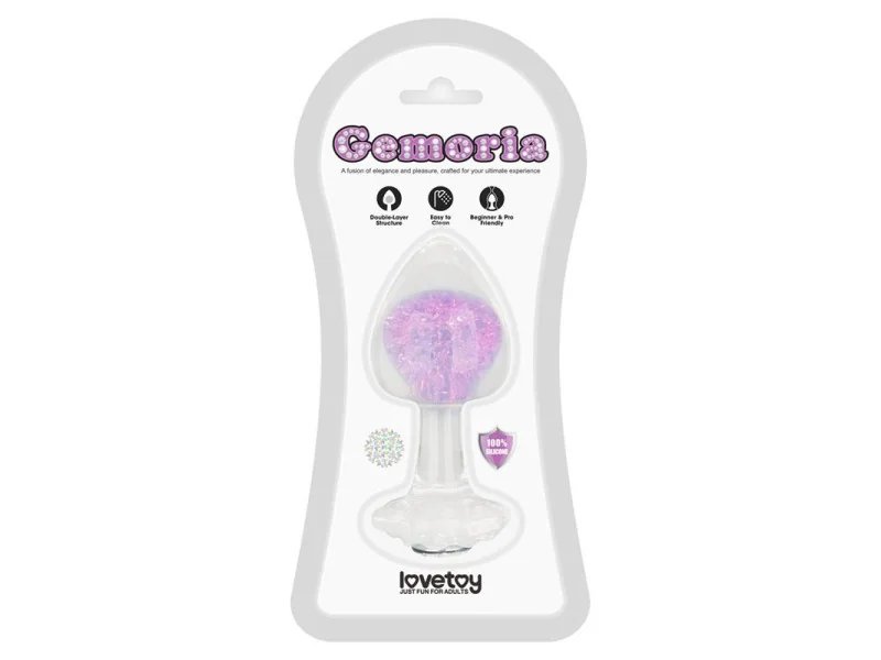Gemoria Plug Anal de Silicona con Esfera de Cristal