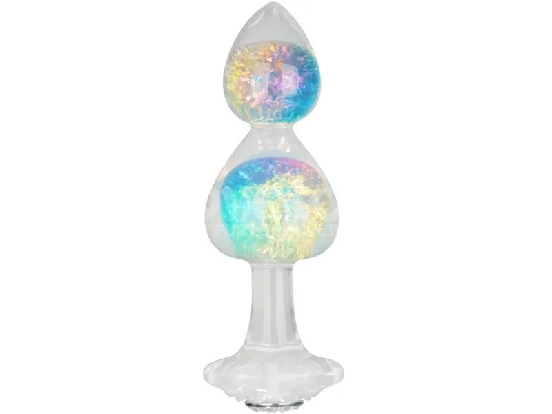 Gemoria Plug Anal de Silicona con Centro de Cristal Multicolor Gemoria Plug Anal de Silicona con Centro de Cristal Multicolor