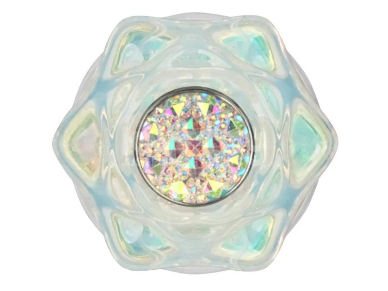 Gemoria Plug Anal de Silicona con Centro de Cristal Multicolor