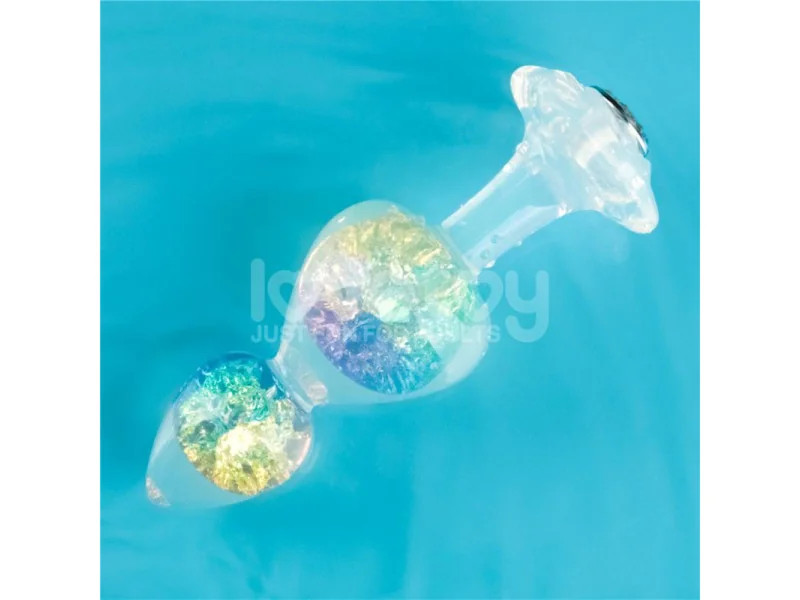 Gemoria Plug Anal de Silicona con Centro de Cristal Multicolor