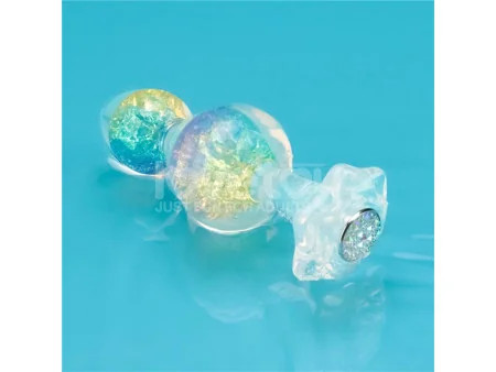 Gemoria Plug Anal de Silicona con Centro de Cristal Multicolor