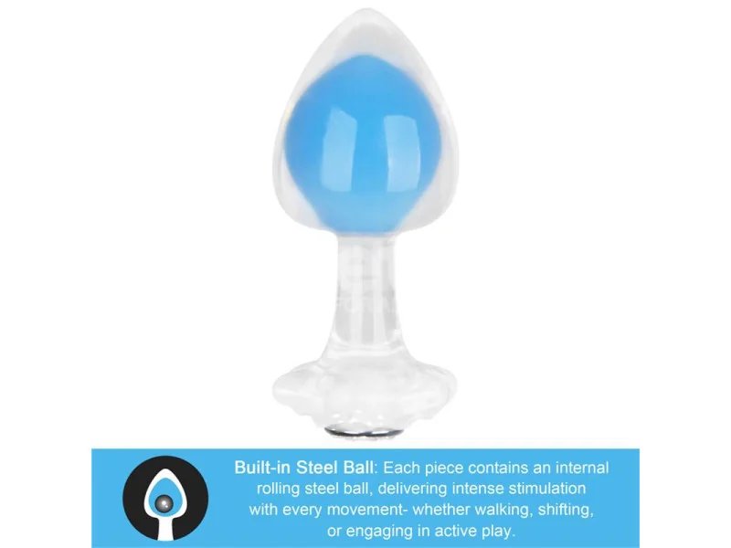 Gemoria Plug Anal Silicona Bola Interna Acero Brilla en la Oscuridad Gemoria Plug Anal Silicona Bola Interna Acero Brilla en la Oscuridad