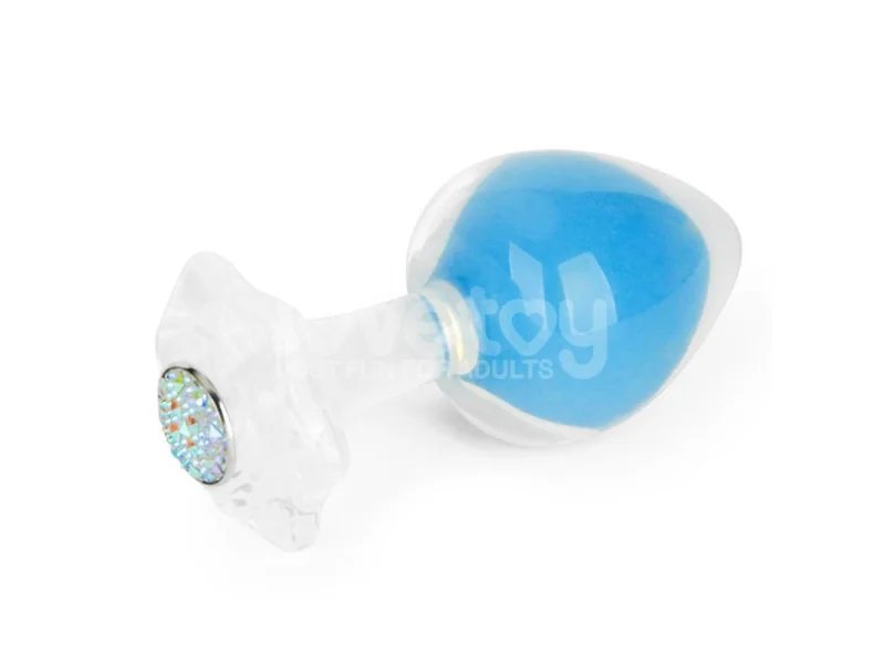 Gemoria Plug Anal Silicona Bola Interna Acero Brilla en la Oscuridad