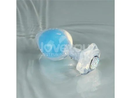 Gemoria Plug Anal Silicona Bola Interna Acero Brilla en la Oscuridad
