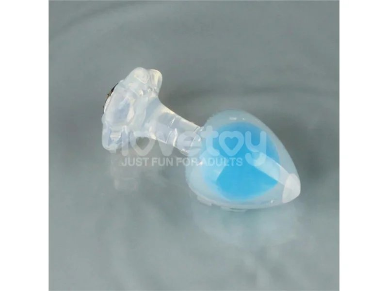 Gemoria Plug Anal Silicona Bola Interna Acero Brilla en la Oscuridad