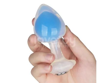 Gemoria Plug Anal Silicona Bola Interna Acero Brilla en la Oscuridad