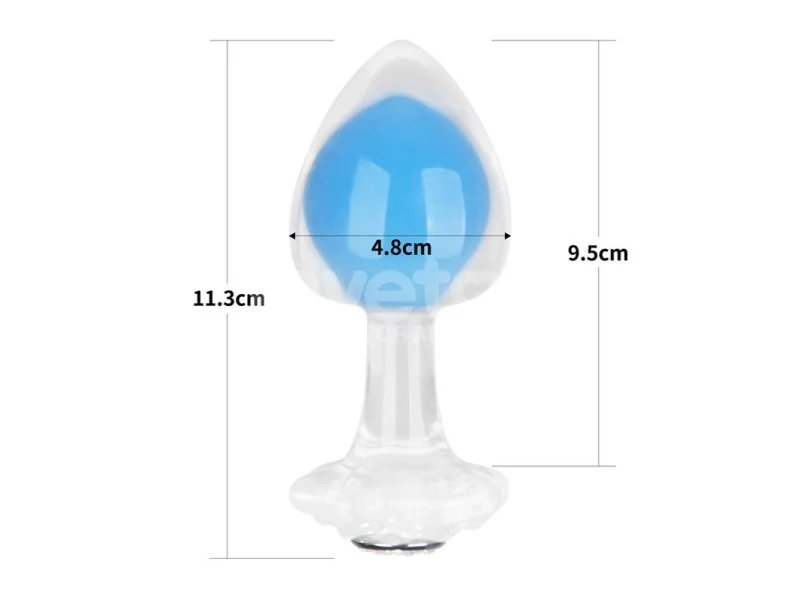 Gemoria Plug Anal Silicona Bola Interna Acero Brilla en la Oscuridad