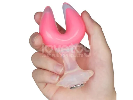 Gemoria Plug Anal Silicona Doble Punta Brilla en la Oscuridad
