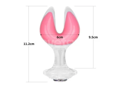 Gemoria Plug Anal Silicona Doble Punta Brilla en la Oscuridad