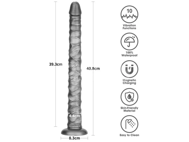 Vibrax Slider DIldo Anal con Vibracion King Sized 16