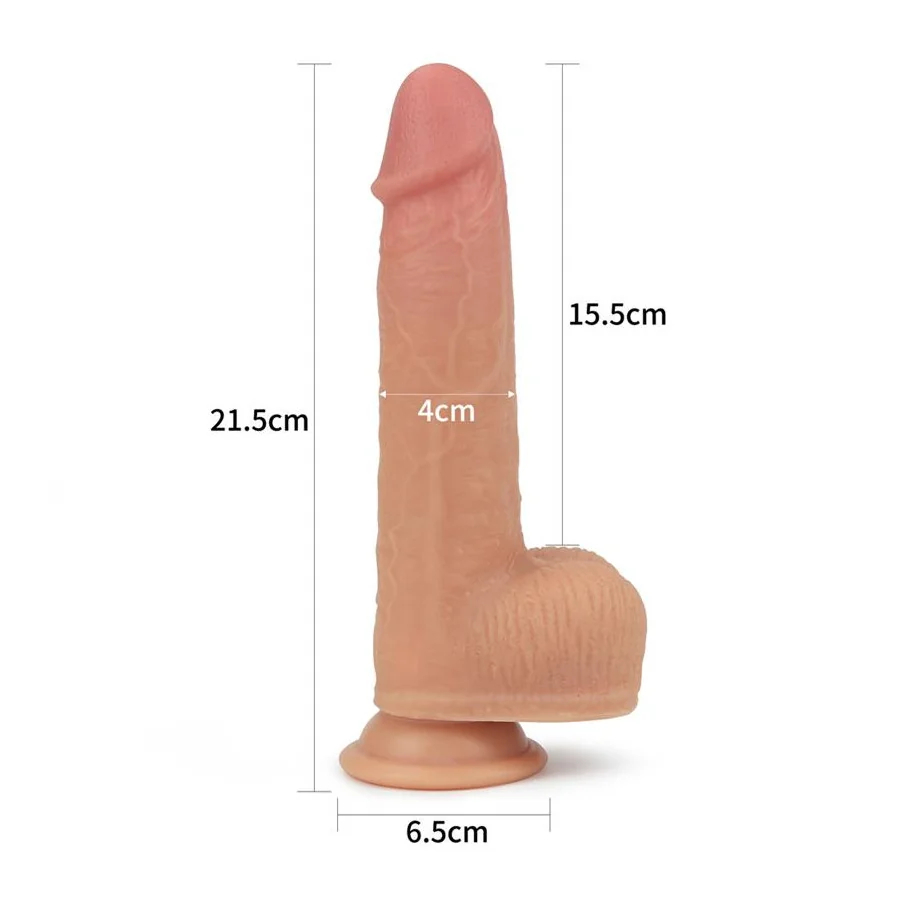 Dildo Nature Cock con Vibracion y Rotacion Anthony Natural