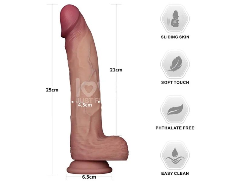 Sliding PRO II Dildo Piel Deslizante Retractil Dual layer 10