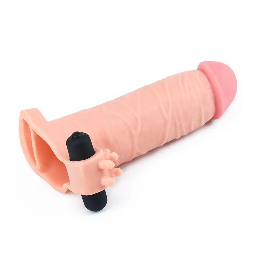 Funda para el Pene con Vibracion Add 2 Pleasure X Tender Natural