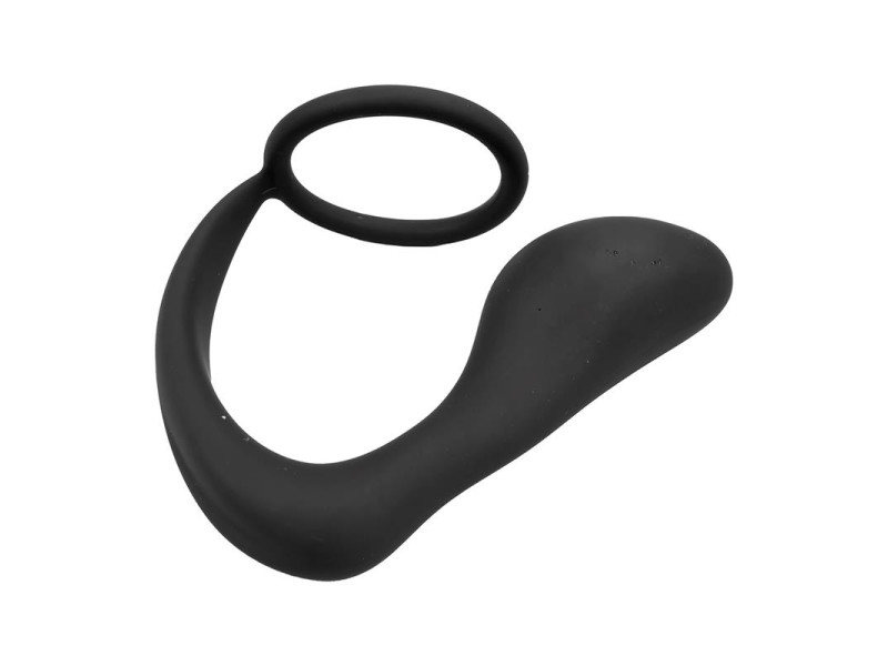Randal Plug Anal con Anillo para el Pene Silicona Negro