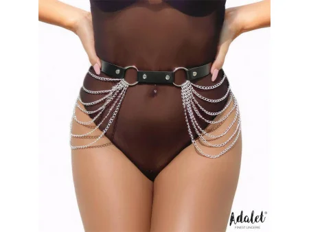 Nadine Cinturon Cuero Vegano con Cadenas Tall Unica