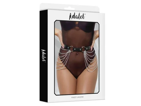 Nadine Cinturon Cuero Vegano con Cadenas Tall Unica