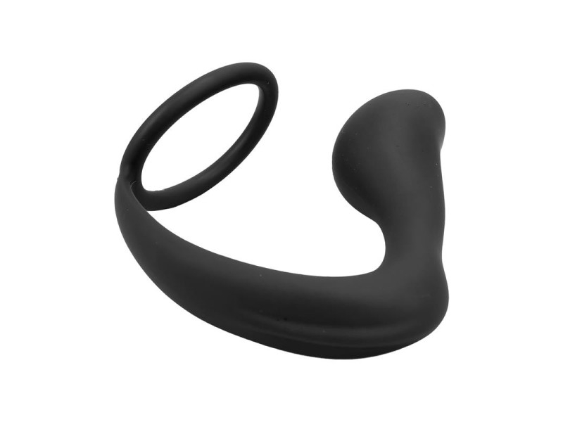 Randal Plug Anal con Anillo para el Pene Silicona Negro