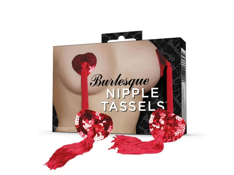 Pezoneras Rojo con Lentejuelas Burlesque