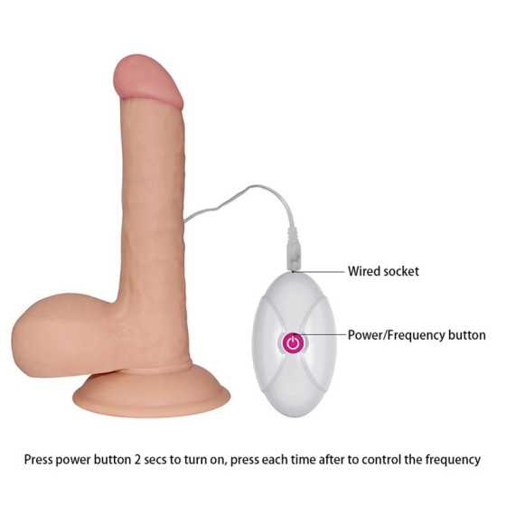 Dildo The Ultra Soft Dude con Vibracion 75 Natural